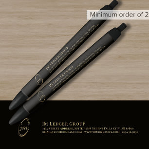 Stylo en or noir personnalisé Stylo promotionnel