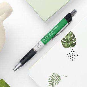 Stylo Entreprise de logo personnalisé blanc vert brillan