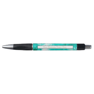 Stylo Entreprise Nom personnalisé Élégant Bleu