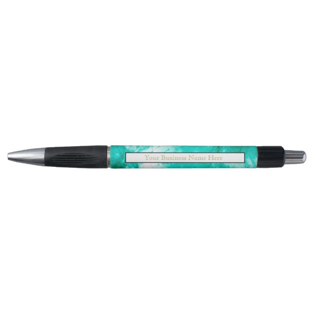 Stylo Entreprise Nom personnalisé Élégant Bleu (Devant)