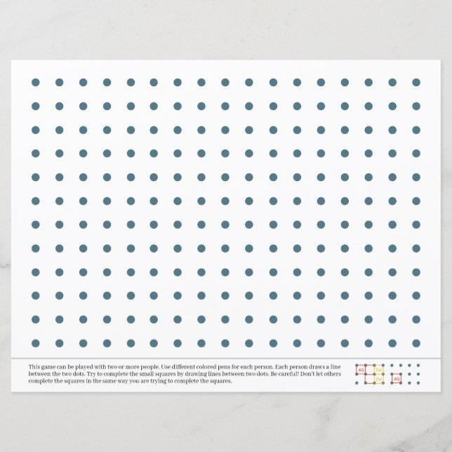 Stylo et points papier Vieux jeu d'école amusant (Devant)