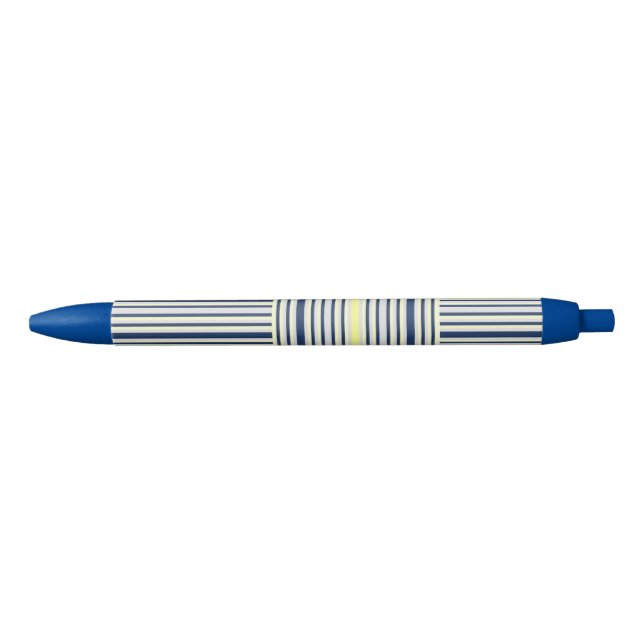 Stylo et stylo de l'école Bleu Jaune Bande (Devant)
