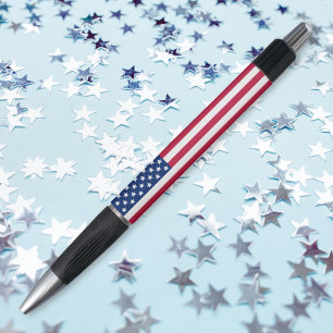 Stylo États-Unis Drapeau américain Stars et Traces Bal