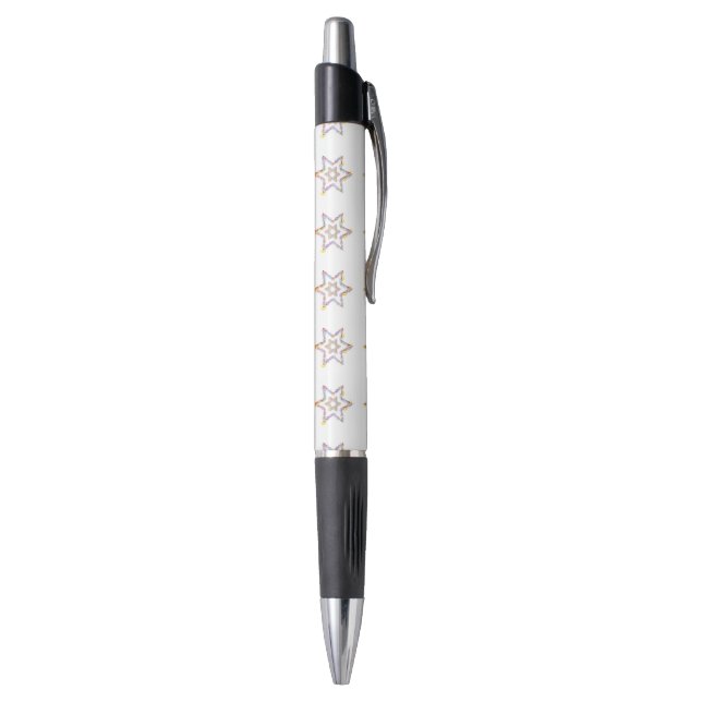 Stylo Étoile juive florale (Bas (Vertical))