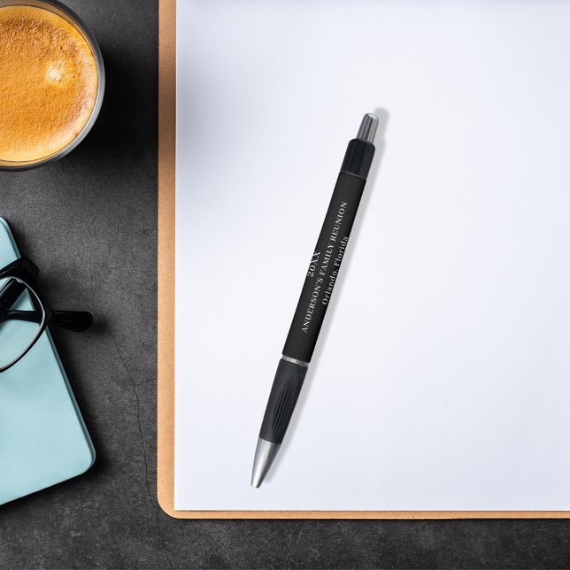 Stylo Famille Réunion noir blanc (Créateur téléchargé)