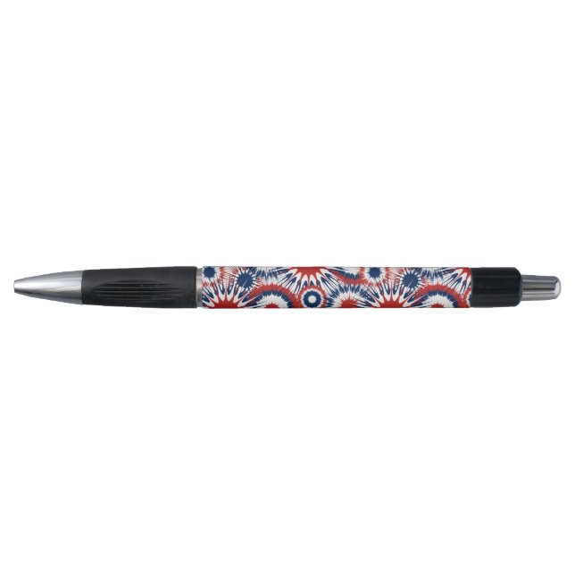 Stylo Feu d'artifice Patriotique rouge blanc et bleu (Devant)