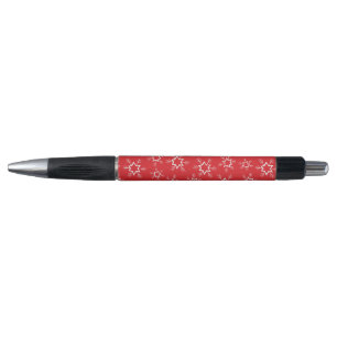 Stylo Flèches de neige, Flakes rouges et blancs, Neige