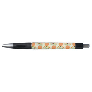 Stylo Fleurs d'action de grâces à motif Citrouille