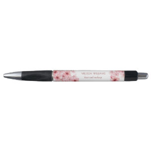 Stylo Fleurs de cerisier à l'aquarelle floral rose