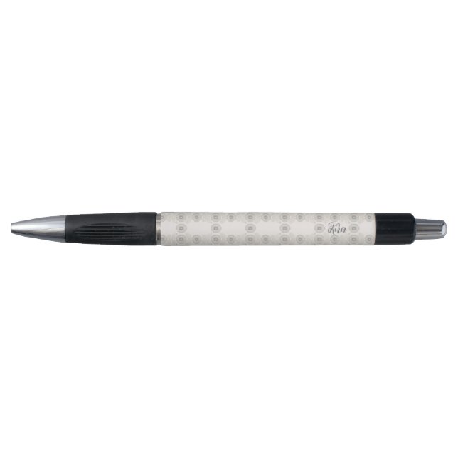 Stylo fleurs grises (Devant)