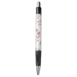 Stylo Fleurs Rose Pâle