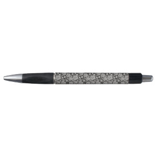 Stylo Fleurs Sombres Roses Grises Noires Esthétique