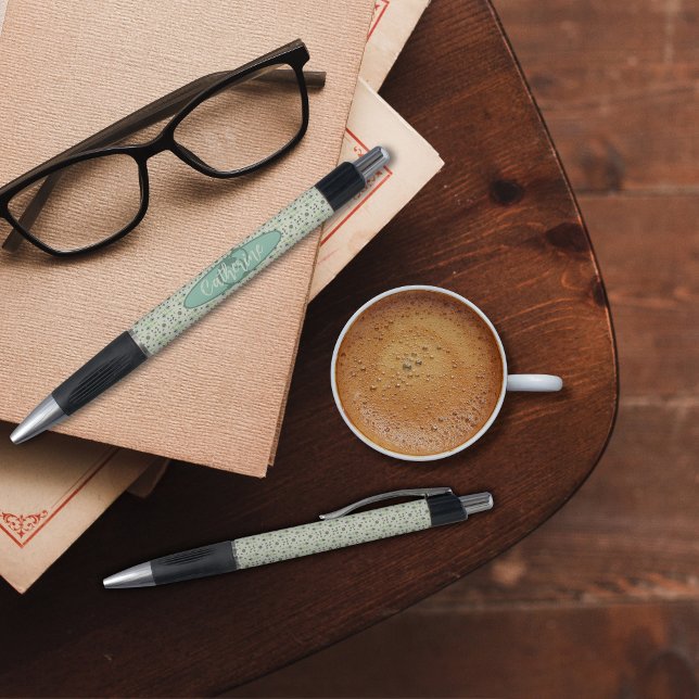 Stylo Floral vintage Inspiré (Elegant Vintage Inspired Cream Floral Personalised pen.)