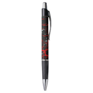 Stylo Goth nocturne d'horreur - Noir et Blanc, Rouge