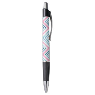 Stylo Grand Chevron Zag en rose et aqua