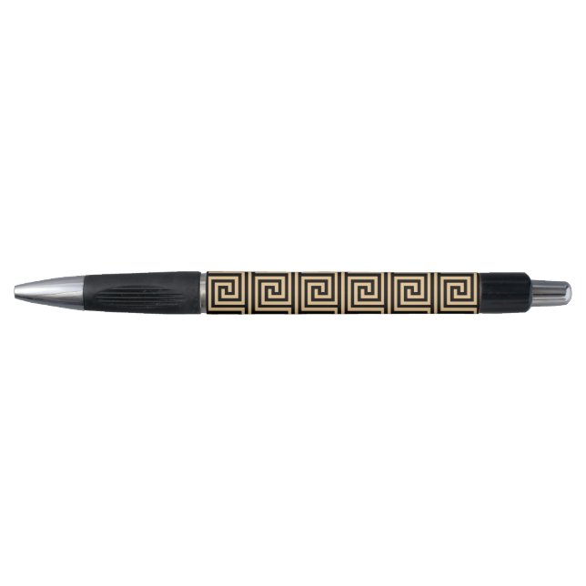 Stylo Grec Meander Carré Motif principal Brown (Devant)