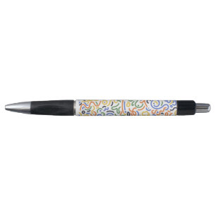 Stylo Gribouillis Abstrait Intriqué - Mosaïque Col