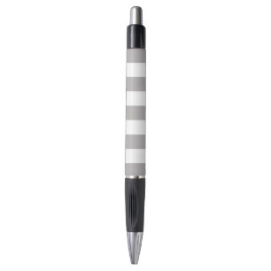 Stylo Gris, Gris, Gris, Motif rayé