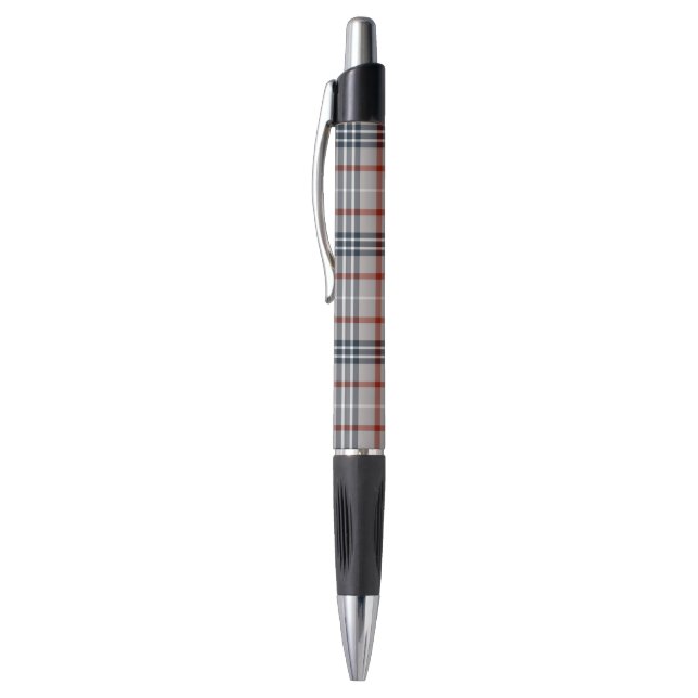 Stylo gris/rouge/noir de coutume de plaid (Haut (Vertical))