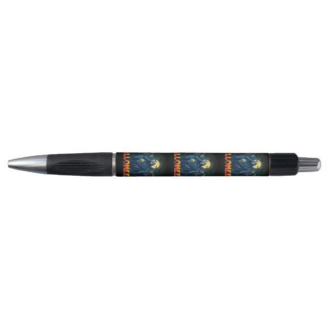 Stylo Halloween de nuit squelette effrayant, Mon humeur  (Devant)