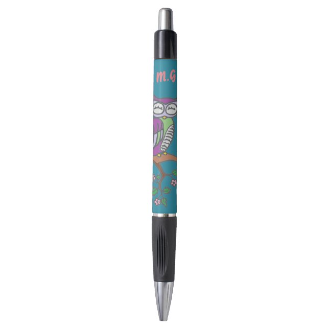 Stylo Hibou à la nuit (Devant (Vertical))