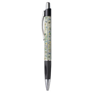 Stylo Hiéroglyphes égyptiens d'or et d'ormeau sur la