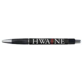 Stylo HWA-NE logo pen for events, black 6/25