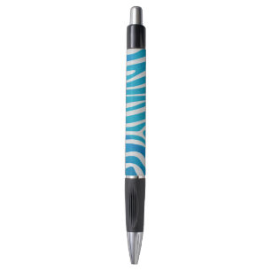 Stylo Impression en bleu et blanc Zebra