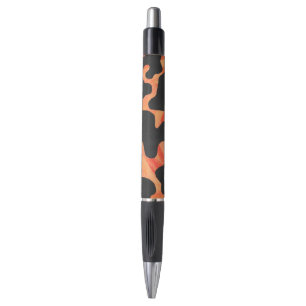 Stylo Impression noire et orange de vache
