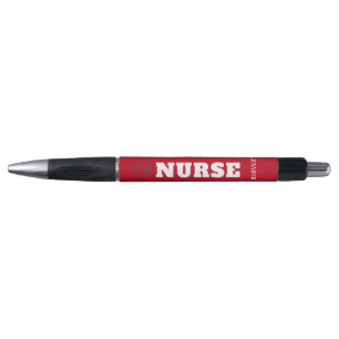 Stylo Infirmière mignonne Stéthoscope rouge Encre noir
