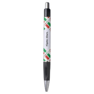 Stylo Italia et Drapeau Italien Personnalisé en Carreaux
