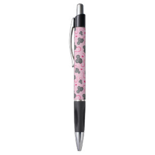 Stylo J'aime mon motif de souris dans le rose