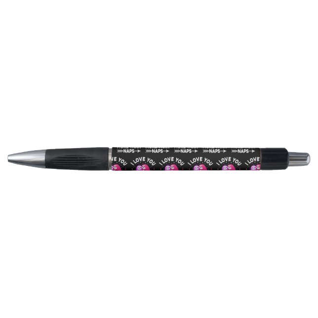 Stylo Je t'aime plus que des fentes roses et violettes (Devant)