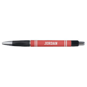 Stylo Jersey de football rouge avec nom personnalisé
