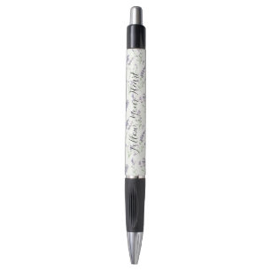 Stylo Jolies Fleurs Blanches Lavande Mariage
