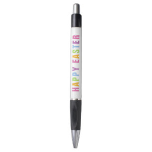 Stylo Joyeuse Typographie Arc-en-ciel colorée de Pâques