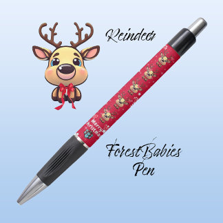 Stylo Joyeux Noël amusant Renne Xmas Cerf Rouge 🦌✨