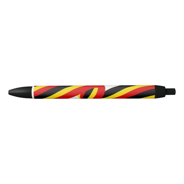 Stylo Konymoi "Couleurs ougandaises : Noir-Jaune-R (Devant)