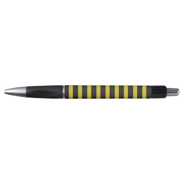 Stylo L'abeille a inspiré le jaune + Rayures noires (Devant)