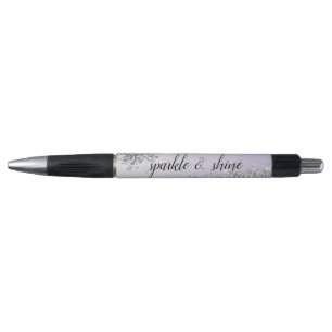 Stylo Lavande violet ombre Parties scintillant argent ét
