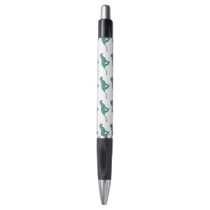 Stylo Léopard noir et Turquoise