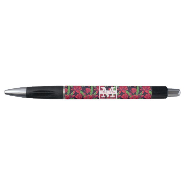 Stylo Les fleurs et les colibris | ajoutent votre nom (Devant)