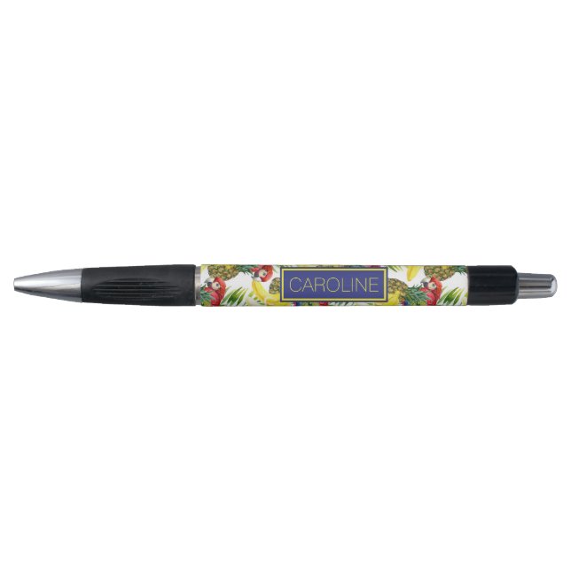 Stylo Les perroquets et le fruit tropical | ajoutent (Devant)