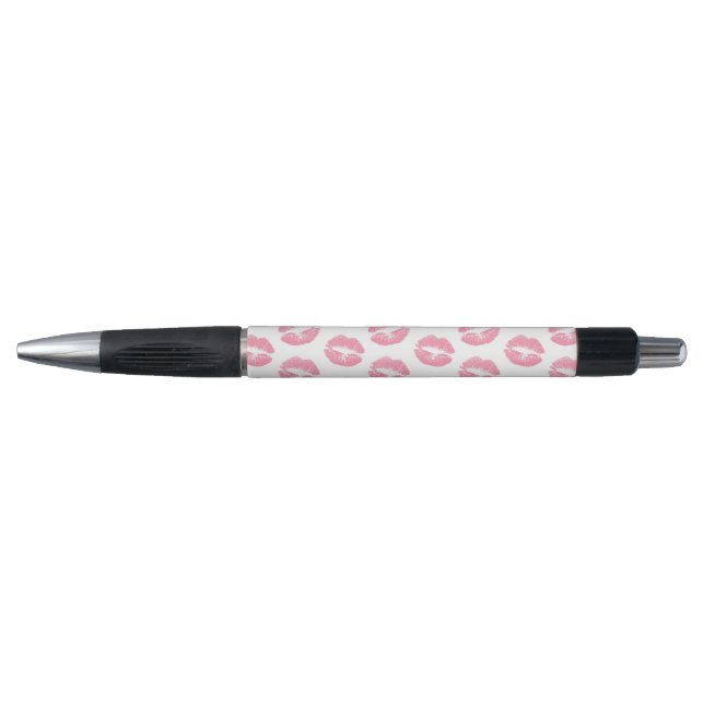 Stylo Lèvres Roses, Motif De Lèvres, Rouge Rose, Baiser (Devant)