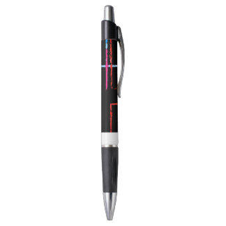 Stylo Lignes de circuit Neon Abstrait sur un Arrière - p
