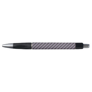 Stylo Lilac violet et charbon de bois cinq bandes motif