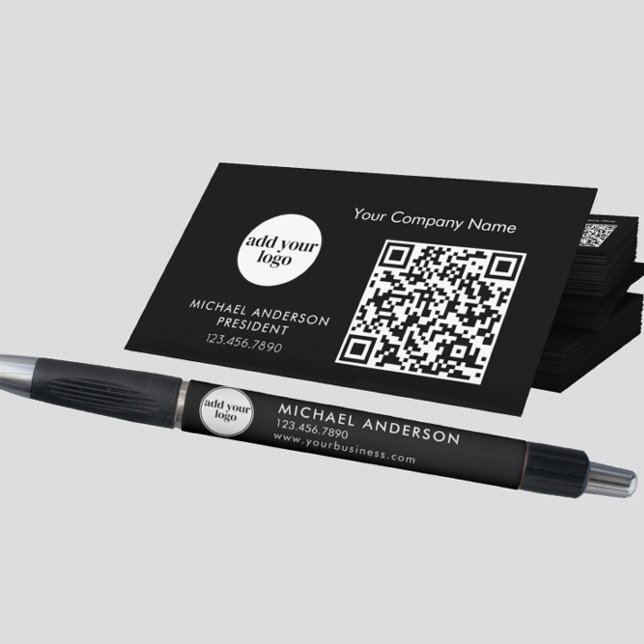 Stylo Logo de l'entreprise moderne Black Business Custom (Créateur téléchargé)