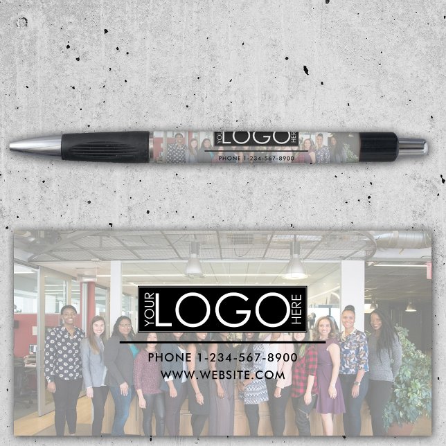 Stylo Logo de l'entreprise professionnelle Photo Coordon (Professional Business Logo Photo Contact Details Pen)