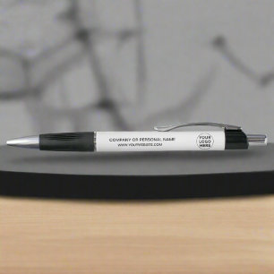 Stylo Logo Personnalisé Ici l Marque promotionnelle Noir