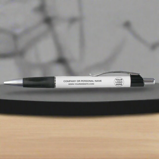 Stylo Logo Personnalisé Ici l Marque promotionnelle Noir (Créateur téléchargé)